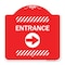 Signmission Flex Post Entrance W/ Right Arrowfor Flex Paddle Heavy-Gauge Alum, 18" L, 18" H, RW-1818-23959 A-DES-RW-1818-23959 - alternate 1